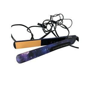 CHI Galaxy Space Print Ceramic Hair Straightener Flat Iron 1 Inch Plates Purple